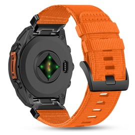 22mm Wear-Resistant Nylon Band Compatible with Garmin Fenix 8-47mm/E-47mm/7/7pro/6/6pro/5/5plus, Quick Fit Farbic Strap for Forerunner 970/965/955/945/935/745/Tactix 8-47mm/Epix Pro 47mm/Instinct 2