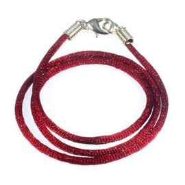 CrystalAge Polyester Cord Necklace - 16inch (Maroon) - 5 Cord Necklaces