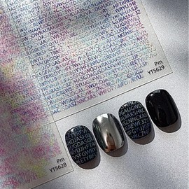2 Sheets Number Nail Art Stickers Decals Cyberpunk Number Nail Decals Holographic Glitter Nails Decorations 3D Self-Adhesive Design Colorful Digital Nails Stickers for Women DIY Manicure Art Supplies