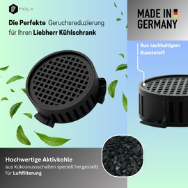 Fidly 4 Pieces Activated Carbon Filters Compatible for Liebherr Fridge 9096342, 9881116, 7440006, 9882304 and for Miele 10806820, Replacement Filter with Activated Carbon, Refrigerator Filter