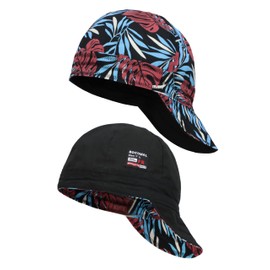 BOCOMAL 2 Pack Welding Cap Plaid Style CAT2 NFPA2112 Flame Resistant 6.5OZ Midweight Welder Hats 7 1/8