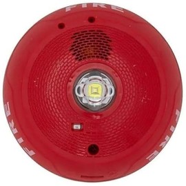 System Sensor PC2RLED L-Series 2-Wire Ceiling Mount Horn Strobe with LED, Red; Electrically Compatible with Legacy SpectrAlert, SpectrAlert Advance and L-Series Devices; 24VDC Operation Only