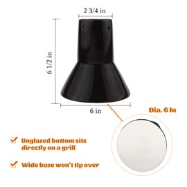 Large Ceramic Roaster Rack for Turkey&Big Chicken,Beer Can Turkey Stand Vertical Poultry Ceramic Steamer,Non-stick Ceramic Cooking BBQ Accessories For Grilling like Kamado Grill,Ovens,Smokers (Large)