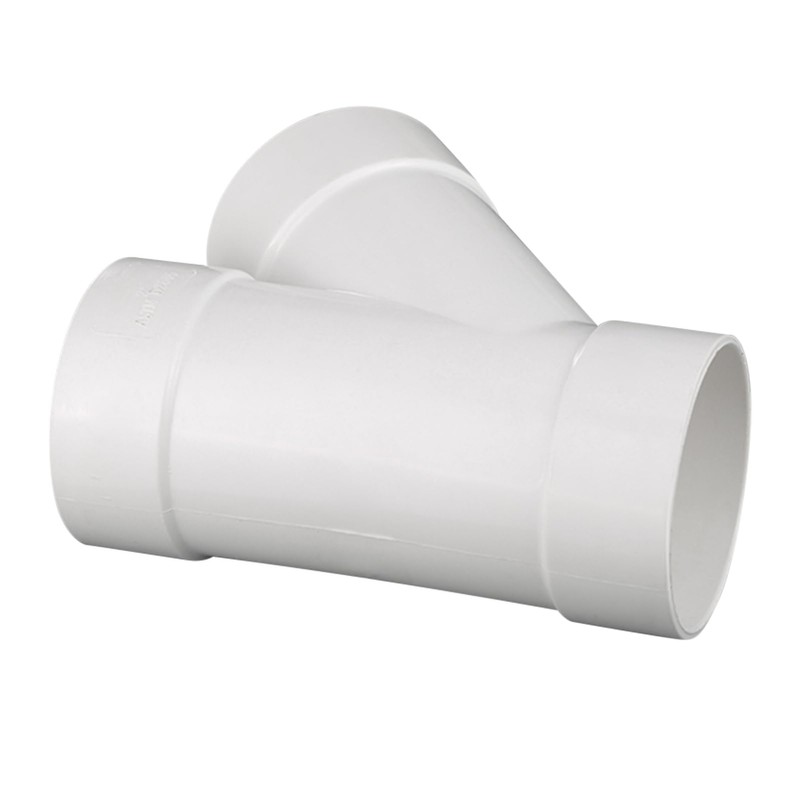 3" PVC 45 Degree Wye DWV Sanitary Y-TEE Street for