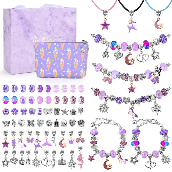 Donaky Jewellery Bracelet Making Kit, Charm Kids Jewellery Sets for