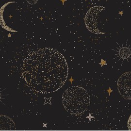 Toduso Peel and Stick Wallpaper Black Wall Paper Galaxy Kids Wallpaper Star Night Sky Contact Paper for Bedroom Bathroom Waterproof Removable Self Adhesive Vinyl Roll 17.3'' x 78.7''