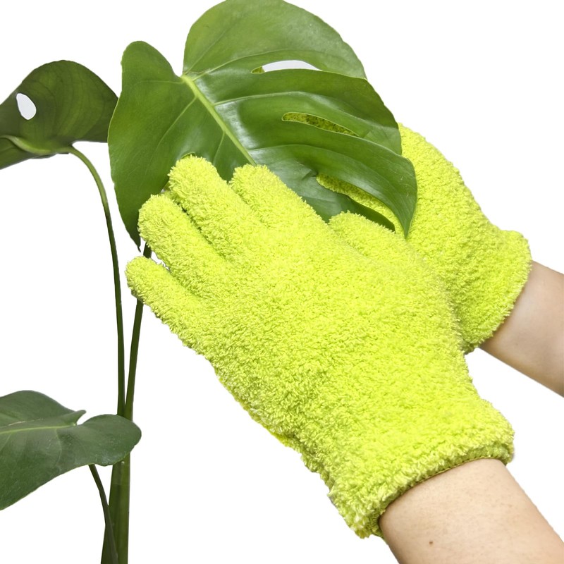 HejVulkan Plant Cleaning Gloves - Gentle & Soft Dusting Gloves