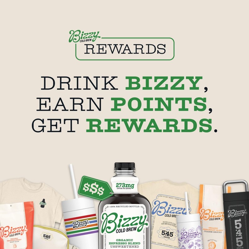 Bizzy Organic Cold Brew Coffee | Breakfast Blend | Coarse