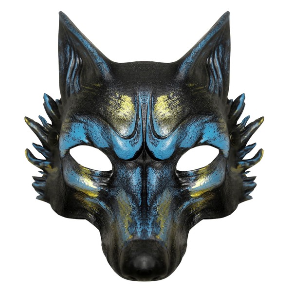 Halloween Wolf Mask, Masquerade Accessory Werewolf, Half Face Costume Mask