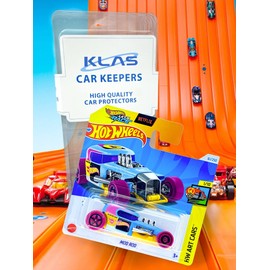 Hot Wheels Mod Rod (Light Blue & Purple Let's Race) 1/10 HW Art Cars - 2024-61/250 (Short Card) - COMES IN A GENUINE KLAS CAR KEEPER PROTECTOR CASE - HTD31