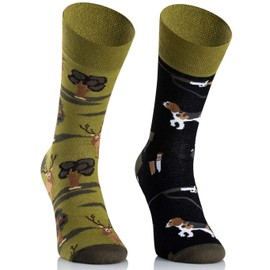 TODO Colours Christmas Socks for Men and Women, Funny Christmas Socks, Hunting, 43-46