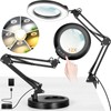 IVMAIE 12X Magnifying Glass with Light and Stand, 2-in-1 Lighted