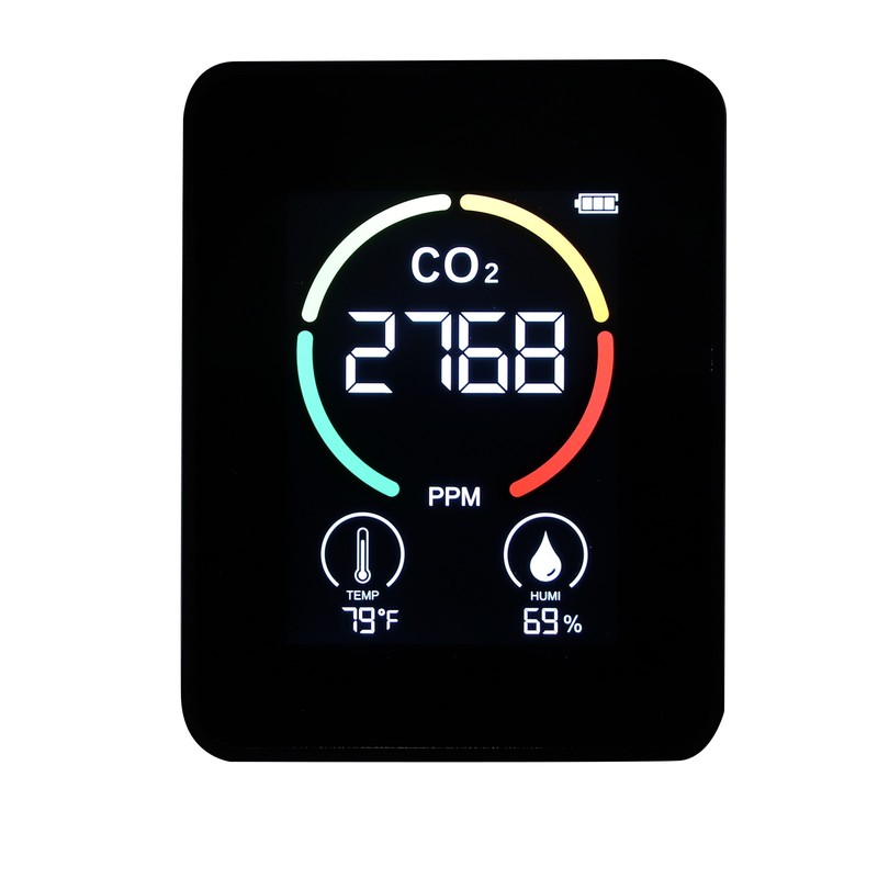 Carbon Dioxide Detector Semiconductor USB Charging LCD Temperature Humidity Detection