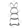 Keewah Stackable Easter Bunny Cookie Cutter Set, 4 Piece, Stainless