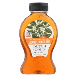 UD Dutch Gold Organic Raw Honey 16 oz Liquid Case of 6-100% Natural Halal Certified Orange Blossom Flavor