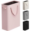 Optish 50L Pink Slim Laundry Hamper, Narrow Laundry Basket with