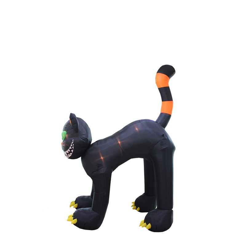 11 Foot Animated Inflatable Giant Black Cat