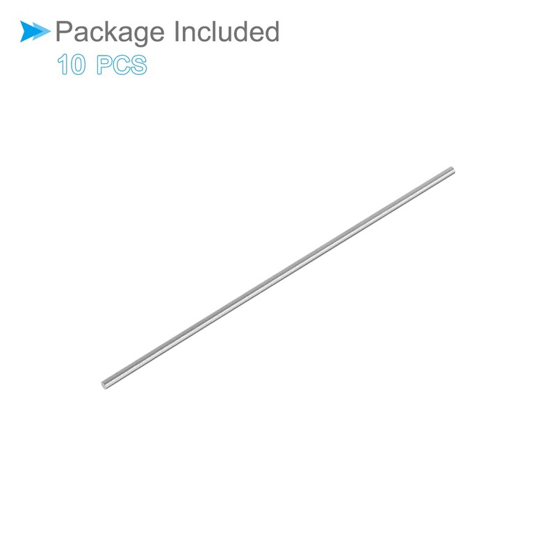 CoCud 10pcs Round Steel Rod 2mm Diameter 100mm Length High