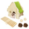 Wooden Hamster Platform and Dwarf Hamster House, Cute Syrian Tiny