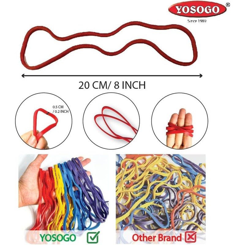 Yosogo Extra Large 8 Inch Big Postal Rubber Band -
