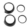 4pcs Carbon Fiber Style Door Midrange Speaker Cover Trims for