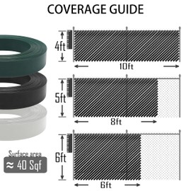 XKMT- Black View Blocking Privacy Tape Weave w/bracket For Chain Link Fence 75m/250 ft Roll UV Resistant