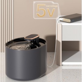 Pet Water Fountain Cat Dog Automatic Electric Sensor Drinking Dispenser Filter (Dark Blue, One Size)