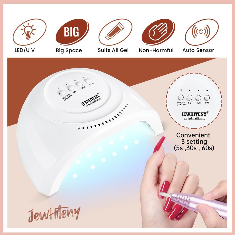JEWHITENY 14 pcs Poly Gel Nail Extension Kit With Drill