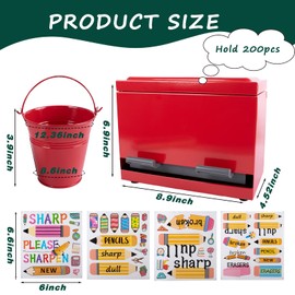 Tkifoda Pencil Dispenser Holder for Classroom Pastel Stainless Steel Pencil Holder for up to 200 Pencils Reusable Metal Straw Dispenser for Home Office Restaurant Teachers Supplies Storage