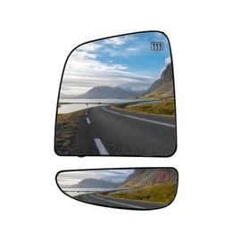 Convitex Left Side Upper and Lower Extension Long Arm Mirror Heated Convex Glass with Rear Holder for Ram ProMaster 1500 2500 3500 for 2010-2023, Driver Side View Mirror