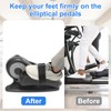 4pcs Elliptical Machine Pedal Straps, Universal Adjustable Leg Exerciser Pedal