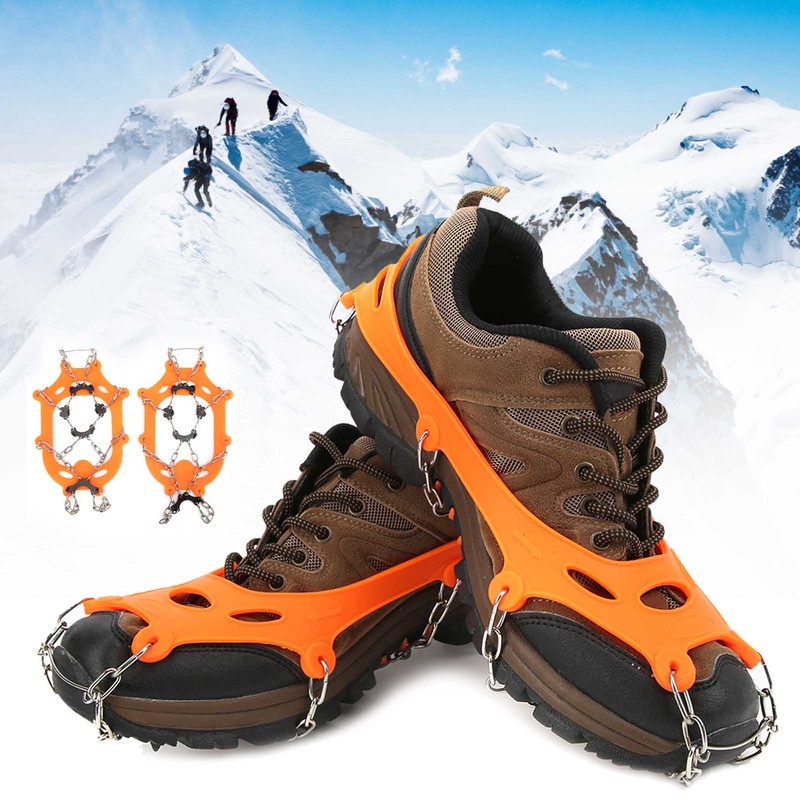 1 Pair 8 Teeth Crampons AntiSlip Traction Ice Cleats Snow