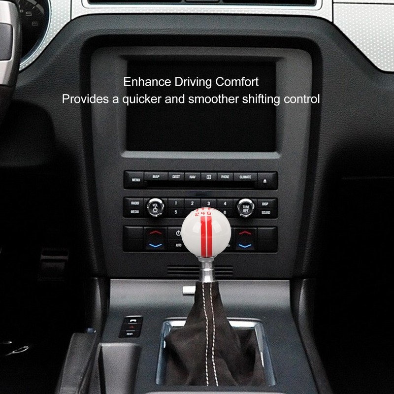 Gear Shift Knob with 3 Adapters Comfortable Grip 6 Speed