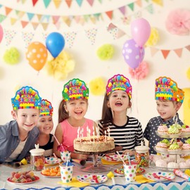 30 PCS Birthday Crowns for People Colorful Paper Party Hats Birthday Crown Set for Teachers Students Classroom Paper Crowns Party Caps for Home Kindergarten Classroom Celebration Parties Supplies