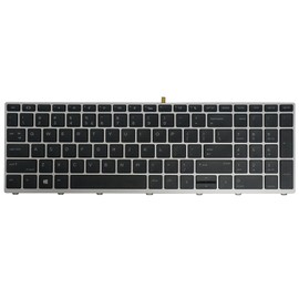 AUTENS Replacement US Keyboard for HP ProBook 450 G5 / 455 G5 / 470 G5 / 650 G4 / 650 G5 / 655 G4 / 655 G5 Laptop Silver Frame Backlight No Pointer