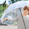 Defresit 1 Pc Clear Umbrellas for Wedding, 38.6'' Folding Transparent