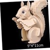 Kisangel 3pcs Wooden Squirrel Puzzle Jigsaw Model for Educational Craft