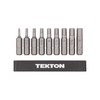 TEKTON 1/4 Inch Hex Bit Set with Rail, 9-Piece (2-6