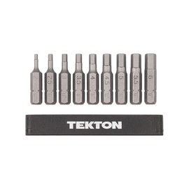 TEKTON 1/4 Inch Hex Bit Set with Rail, 9-Piece (2-6 mm) | DZX93002