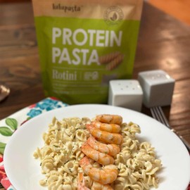 High Protein Pasta, 19g, Made with Lupin Flour & Sunflower Flour, 4g Net Carb, Gluten Free, Keto Pasta, Low Carb Pasta, Lupin Pasta by lulupasta (Rotini, 2 Pack)