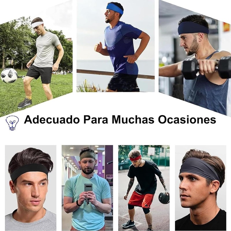 Beyson 6 Pack Diademas para Cabello para Hombre y Mujer