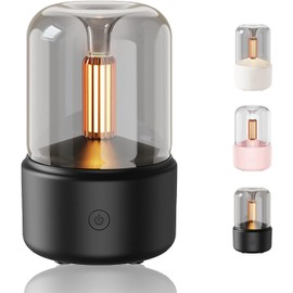 Difusores de Aceite de Aromaterapia, Difusores para aceites Esenciales de 120ml, Humidificador a la luz de Las Velas portátil, Conexión USB, Apagado