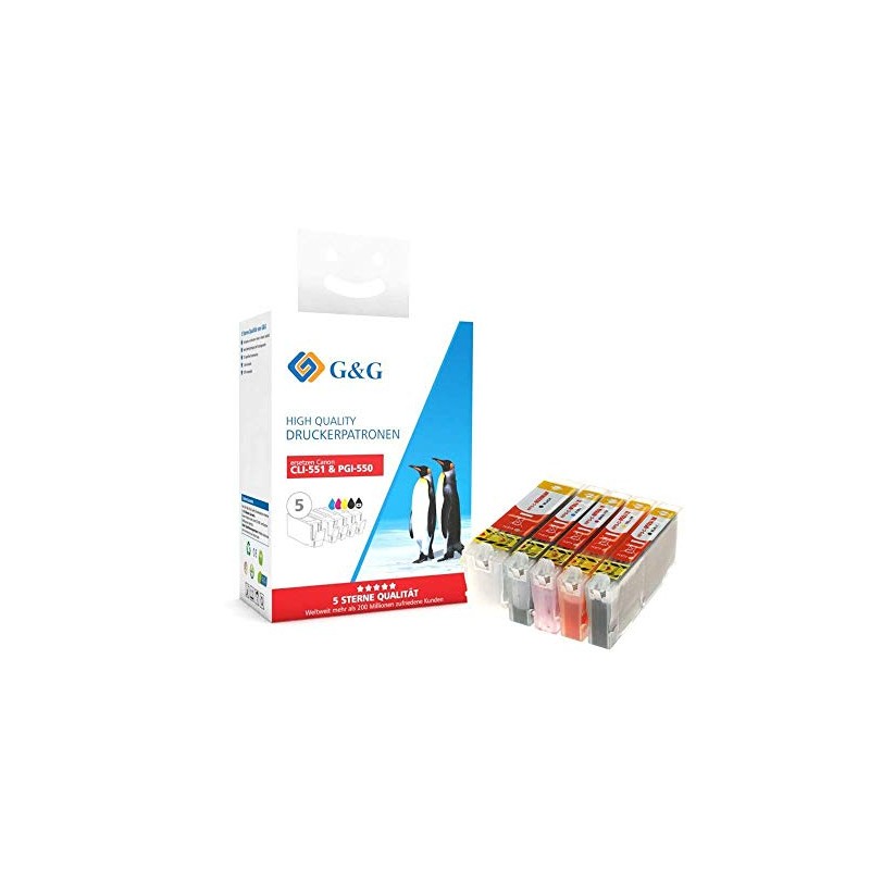 G + G Toner Brother PGI-550XLPGBK MultiFotoPack Black/Yellow / Cyan/Magenta