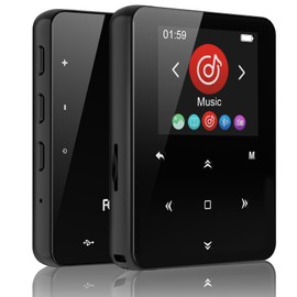 Aeheqkl 64GB Bluetooth 5.3 MP3 Player, Hi-Fi Lossless Music Player with Speaker, Pocket Size for Running & Workout, FM Radio & Voice Recorder, Supports up to 128GB Micro SD, Ideal Tech Gift