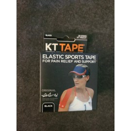 KT Tape Kinesiology Therapeutic Sports Tape, 20 Strips, 10" Precut, Black (K78)