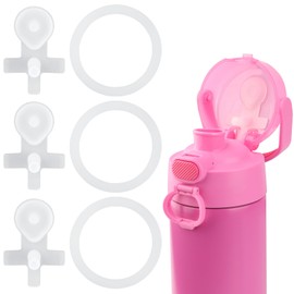 Joshey Replacement Leak-Proof Stopper & Seal Kit (3+3), for Thermos Funtainer 16 Oz Insulated Bottle - Lid Gasket Plug Water Bottle Replacement Parts, New Model (Lid Without Line)