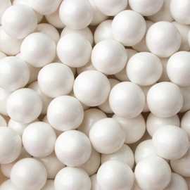 Gumballs for Candy Buffet and Party Favors - 2 LB Flavored 1 Inch Wedding Gumballs - For Hanukkah, Thanksgiving, Christmas, Parties, Birthday - Oh! Nuts (White Shimmer Pearl gumballs)