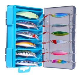 Jerkbaits for Bass Fishing,12X 3D Floating Jerk Baits | Innovative Animated Lure, Saltwater Fish Tackle Kit, Bass Fishing Crankbaits with Box for Walleye