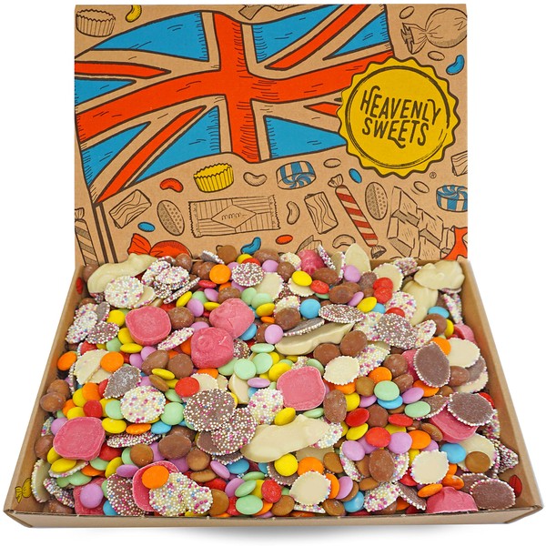 Heavenly Sweets - Chocolate Pick and Mix Sweets Gift Box 800g - Retro Chocolate Mixed Pick & Mix Selection Retro Candy, Birthday, Valentines, Halloween, chocolate gifts for women, gifts for him