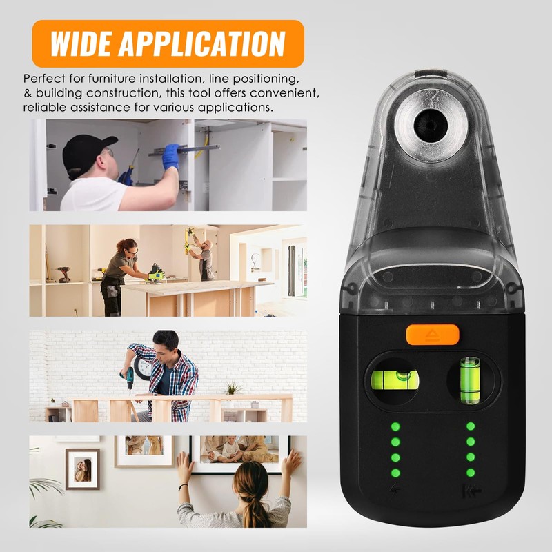 4-in-1 Wall Laser Leveler with Line Laser, Wall Mount Bracket,